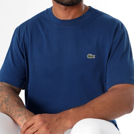 Lacoste - Classic Fit Camisa Logo Cocodrilo Bordada Azul Marino