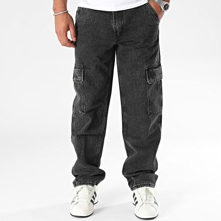 Levi's - 568™ Pantalones cargo vaqueros negros de ajuste holgado