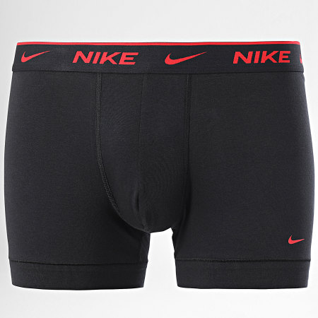 Nike - Confezione da 3 boxer stretch in cotone KE1008 nero rosso blu reale