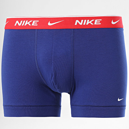 Nike - Confezione da 3 boxer stretch in cotone KE1008 nero rosso blu reale