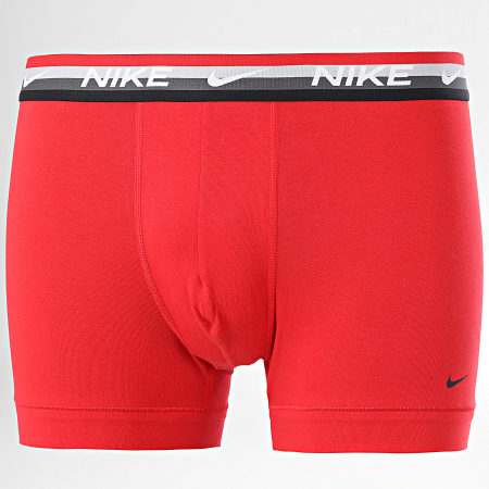 Nike - Confezione da 3 boxer stretch in cotone KE1008 nero rosso blu reale