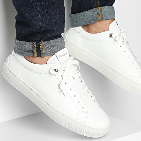 Pepe Jeans - Scarpe da ginnastica Camden Club PMS00020 Bianco