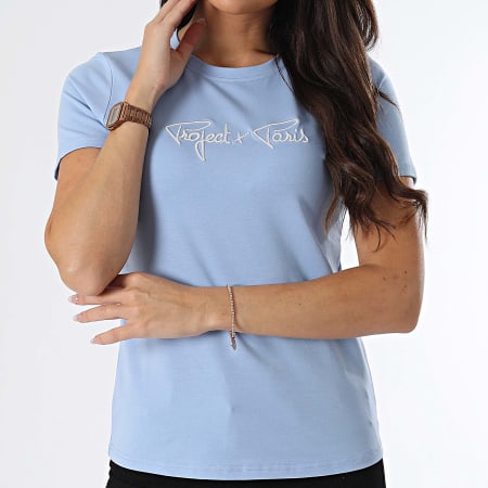 Project X Paris - Camiseta de mujer F221121 Azul claro