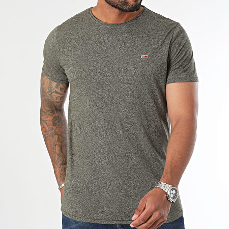 Tommy Jeans - Set van 2 Jaspe 9711 Navy Groen Khaki gevlekt T-shirts