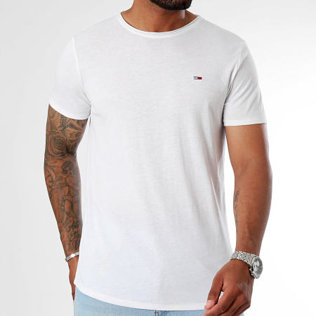 Tommy Jeans - Lote de 2 camisetas Jaspe 9711 Blanco Beige