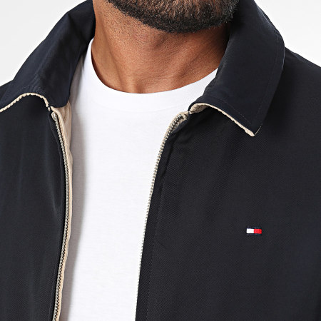 Tommy Hilfiger - Veste Zippée Réversible Ivy Beige Bleu Marine