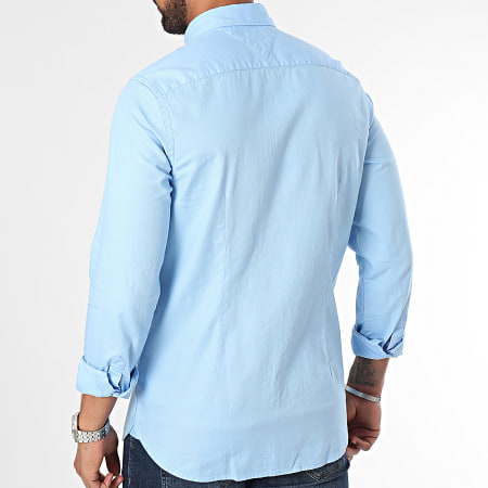 Tommy Hilfiger - Slim Flex Camisa Manga Larga Dobby 4568 Azul Claro