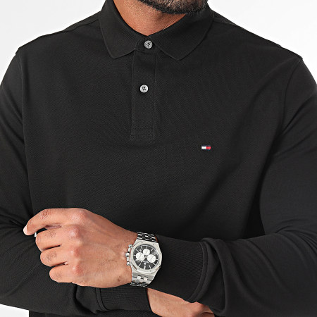 Tommy Hilfiger - Polo manga larga 1985 Regular 0183 Negro