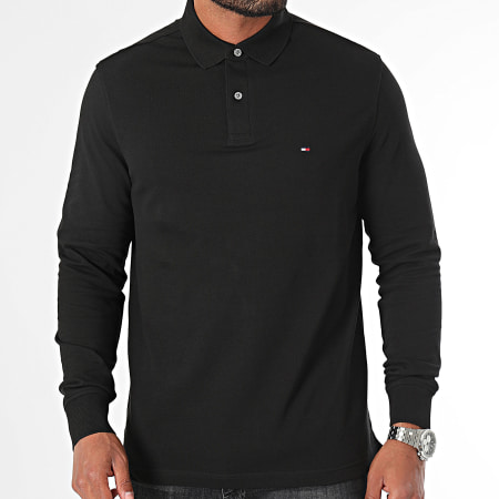 Tommy Hilfiger - Polo manga larga 1985 Regular 0183 Negro