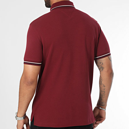 Tommy Hilfiger - Polo korte mouw Slim Fit getipt 7346 Bordeaux