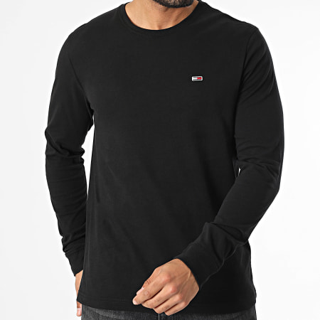 Tommy Jeans - Lot De 2 Tee Shirts Manches Longues 0731 Blanc Noir