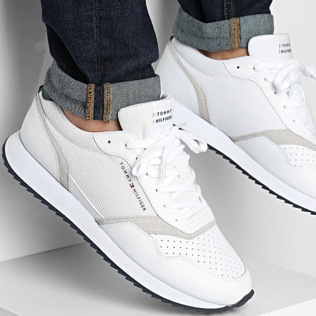 Tommy Hilfiger - Cestini Runner Evo Seasonal Mix 5305 Bianco