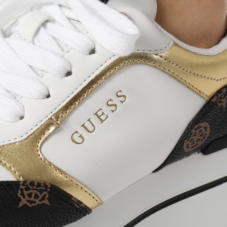 Guess - Scarpe da ginnastica da donna FL7CMRFAL12 Bianco Marrone