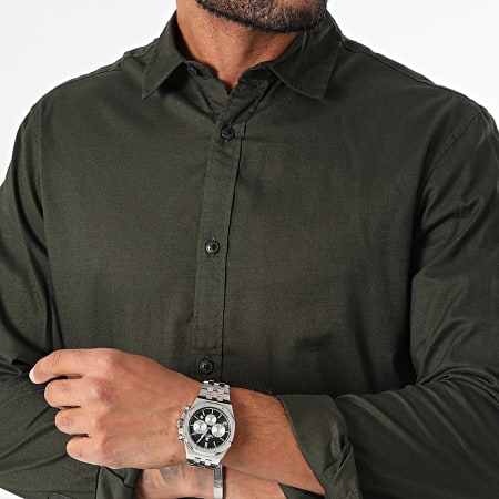 Jack And Jones - Camisa de manga larga Khaki Verde