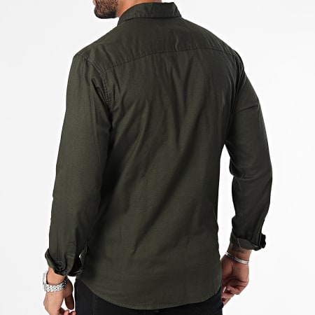 Jack And Jones - Camisa de manga larga Khaki Verde