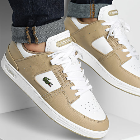 Lacoste - Scarpe da ginnastica Court Cage 224 Marrone chiaro Bianco