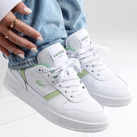 Lacoste - T-Clip Set 224 Blanco Verde Claro Zapatillas Mujer