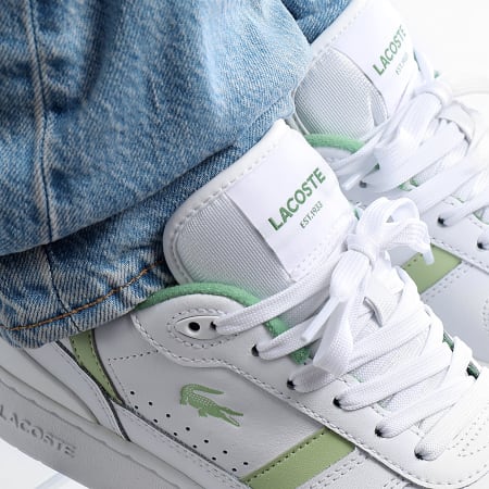 Lacoste - T-Clip Set 224 Bianco Verde chiaro Scarpe da ginnastica da donna