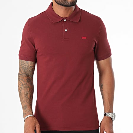 Levi's - Slanke polo met korte mouwen A4842 Bordeaux