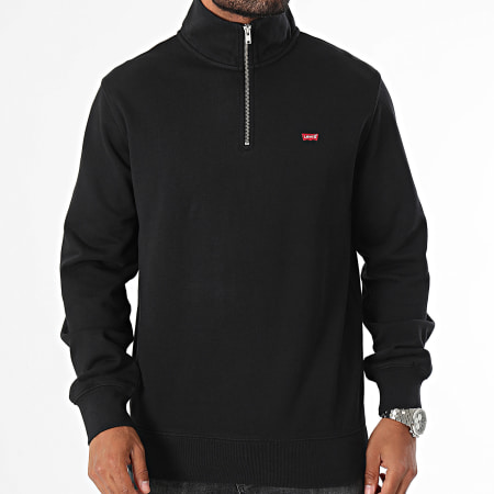 Levi's - A8606 Sudadera Cuello Cremallera Negra