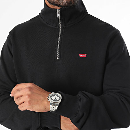 Levi's - A8606 Sudadera Cuello Cremallera Negra