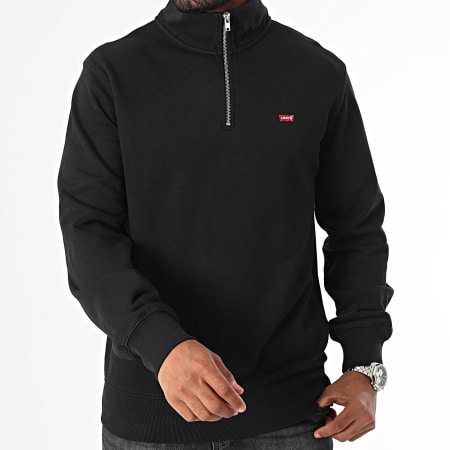 Levi's - A8606 Sudadera Cuello Cremallera Negra