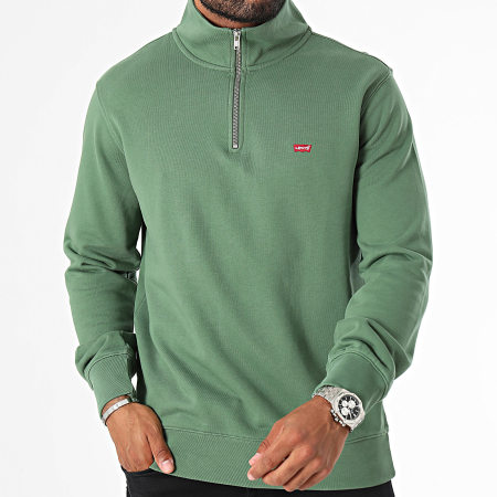 Levi's - Sweat Col Zippé A8606 Vert