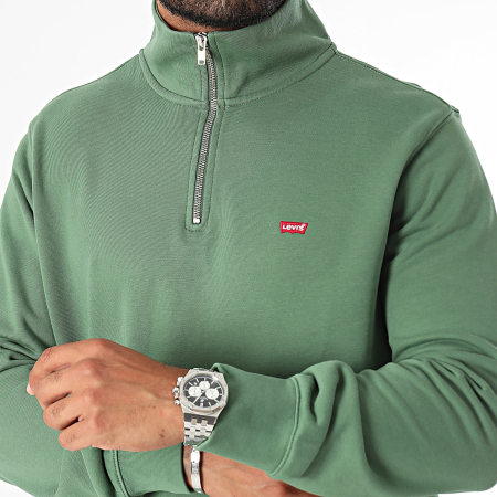 Levi's - Sweat Col Zippé A8606 Vert