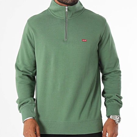 Levi's - Sweat Col Zippé A8606 Vert