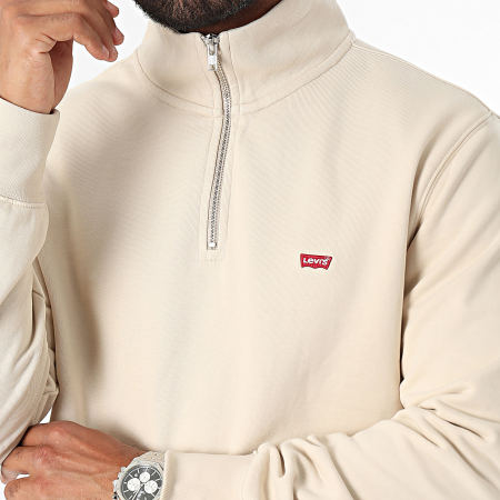 Levi's - A8606 Sudadera Beige Cuello Cremallera