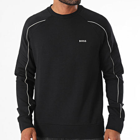 BOSS - Salbo 1 Sudadera de cuello redondo 50518186 Negro