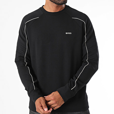 BOSS - Salbo 1 Sudadera de cuello redondo 50518186 Negro