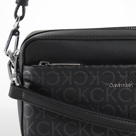 Calvin Klein - Borsa a mano da donna scolpita Borsa fotografica Deboss 2726 Nero