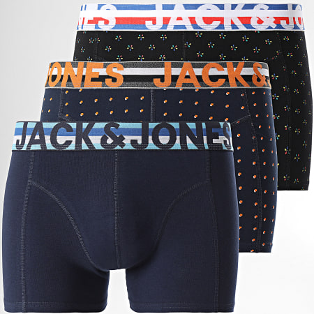 Jack And Jones - Lot De 3 Boxers Henrik Noir Bleu Marine