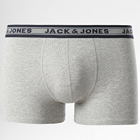 Jack And Jones - Juego de 5 bóxers Oliver gris jaspeado azul marino verde oscuro burdeos