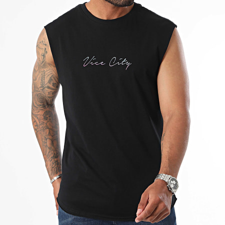 Luxury Lovers - Vice City Los Angeles Zwart Mouwloos T-shirt