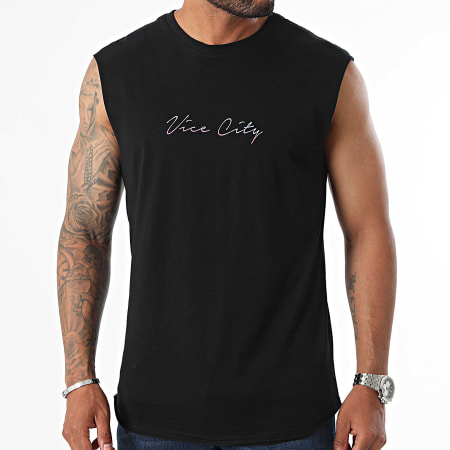 Luxury Lovers - Vice City Los Angeles Zwart Mouwloos T-shirt