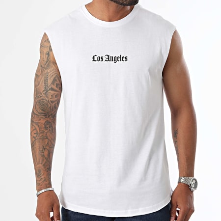 Luxury Lovers - Tee Shirt Sans Manches Los Angeles Basketball Blanc