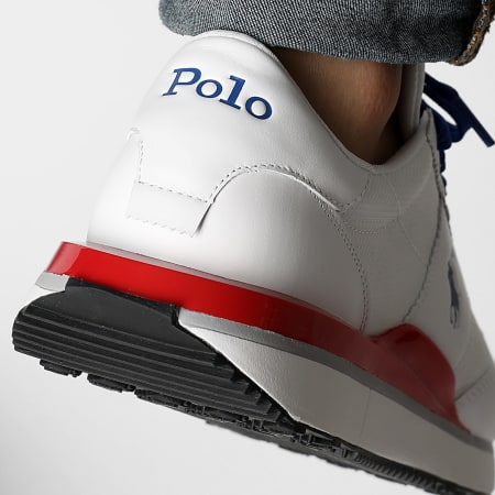 Polo Ralph Lauren - Scarpe da ginnastica Train 89 Bianco Rosso Sap