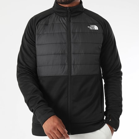 The North Face - Giacca con zip Reaxion Hybrid A8946 nero e grigio carbone