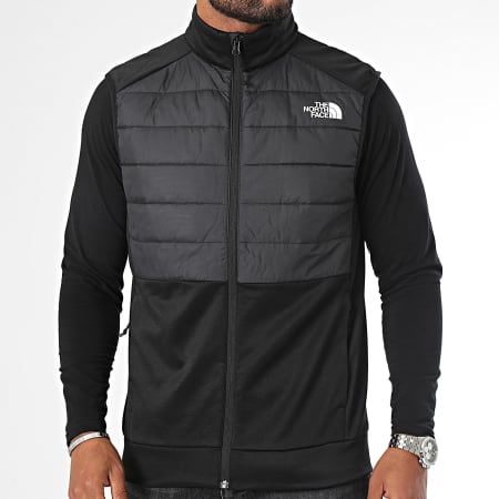 The North Face - Reaxion Hybride A9848 Zwart Antraciet Grijs Mouwloos Ritsjack