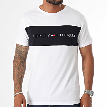 Tommy Hilfiger - Maglietta con logo a blocchi 3418 bianco