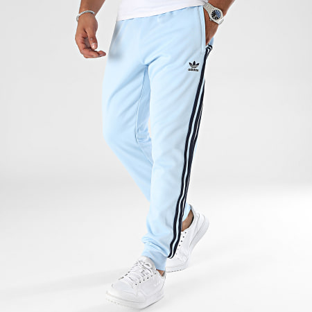 Adidas Originals - SST IY8730 Lichtblauwe gebandeerde joggingbroek