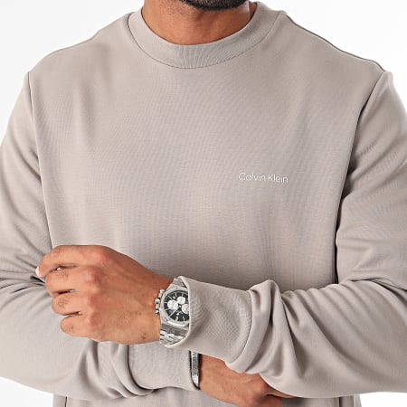 Calvin Klein - Repreve Micro Logo Ronde Hals Sweat 9926 Taupe