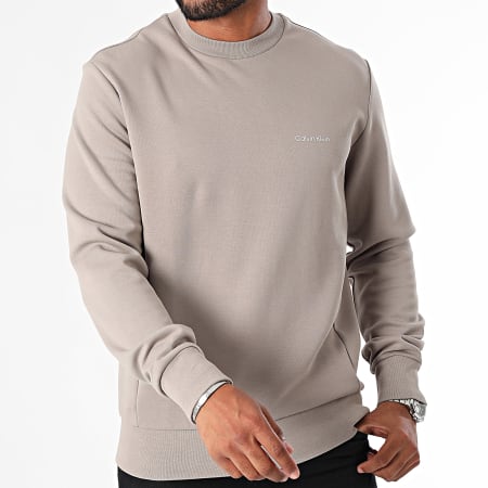 Calvin Klein - Repreve Micro Logo Sudadera cuello redondo 9926 Topo