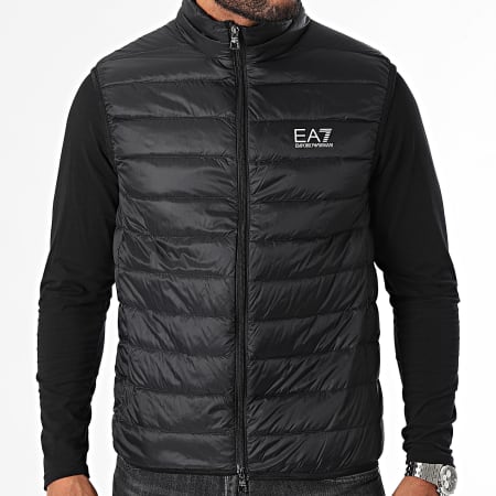 EA7 Emporio Armani - Cappotto senza maniche 8NPQ06-PNGPZ Nero Argento