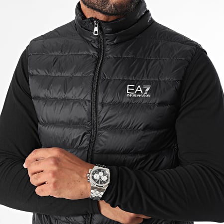 EA7 Emporio Armani - Cappotto senza maniche 8NPQ06-PNGPZ Nero Argento