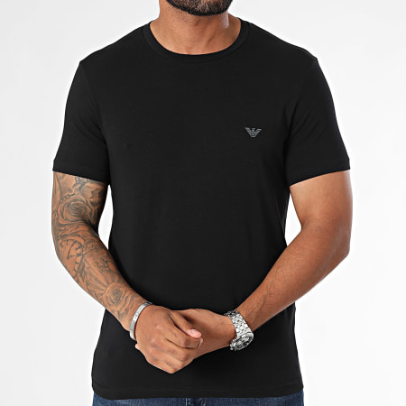 Emporio Armani - Lote de 2 camisetas 111267-4F720 Blanco Negro