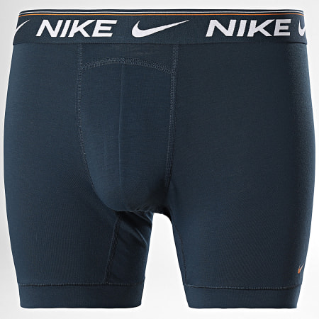 Nike - Confezione da 3 boxer KE1257 arancione, rosso mattone, navy