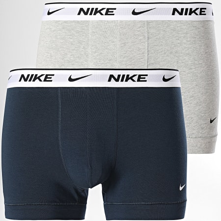 Nike - Juego de 2 calzoncillos KE1085 Navy Grey Heather